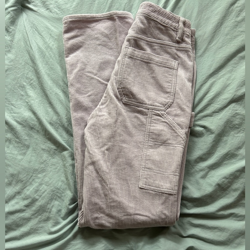 Light purple corduroy carpenter pants
